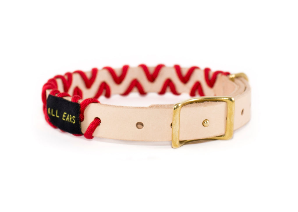 Zig Zag Collar - Imperial Red