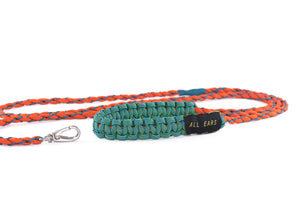 Cat Leash Braided Paracord 550 - Orange and Teal