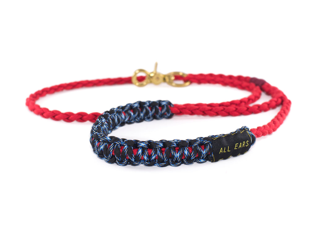 Braided Paracord 550 Leash - Imperial Red