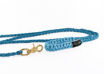 Braided Paracord 550 Leash - Reflective Turquoise and Teal