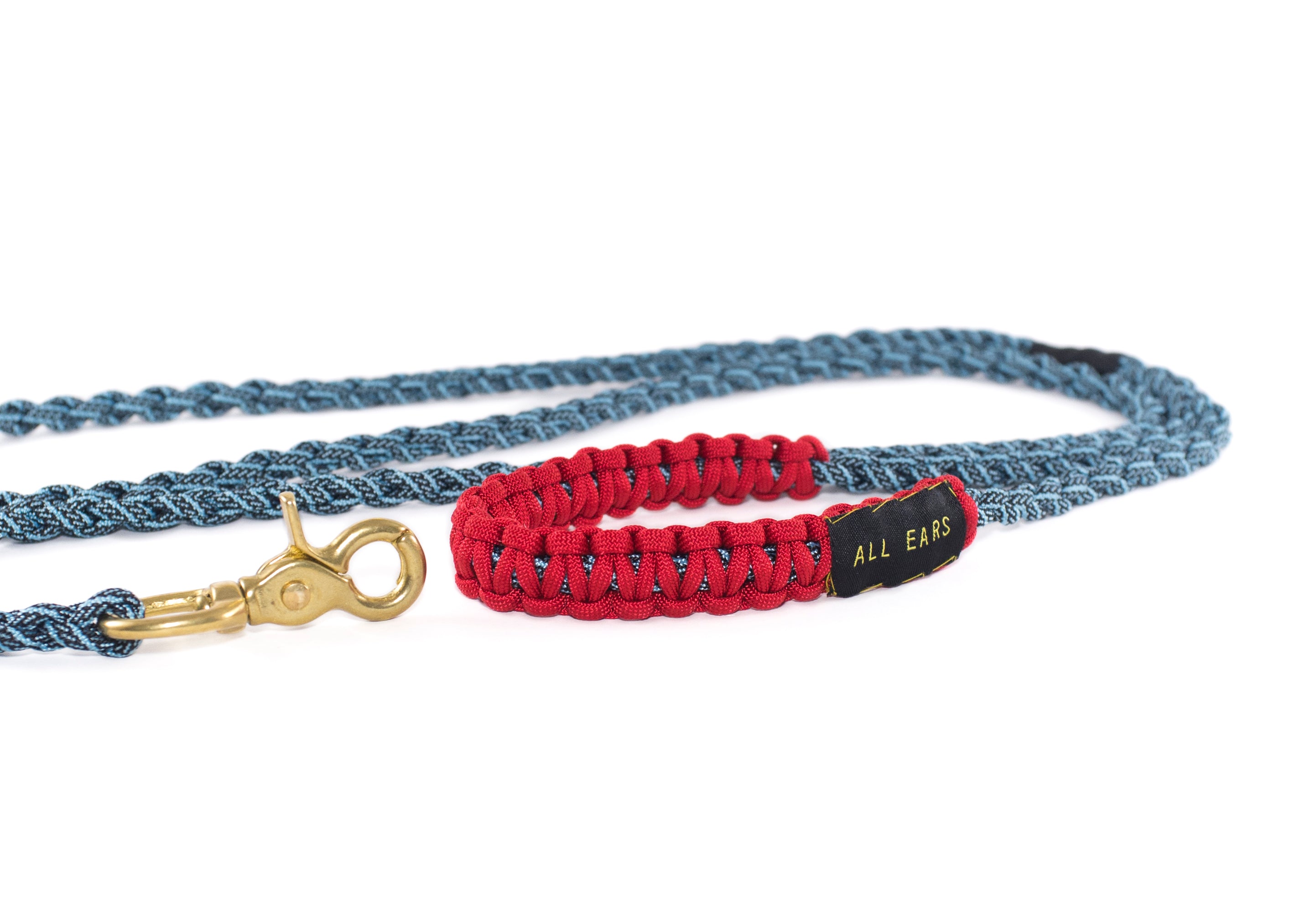 Braided Paracord 550 Leash - Neon Turquoise Double Helix